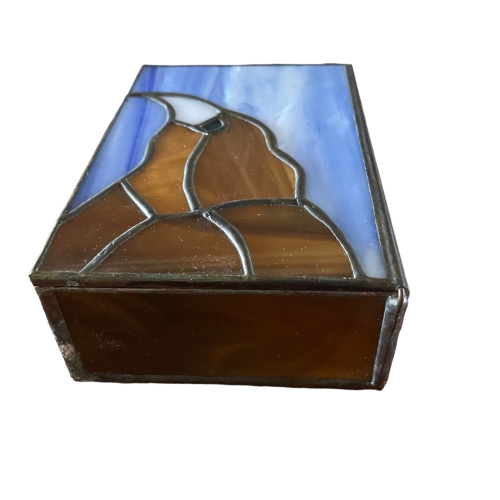 Stained Glass Box with hinged lid - Picture 4 of 12